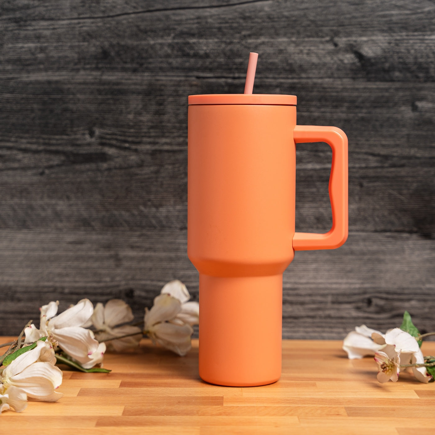 40oz Tumbler with Handle - Coral