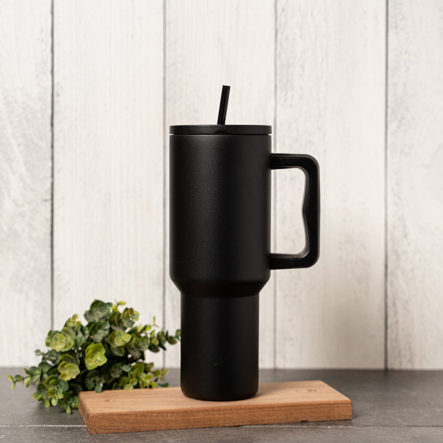 40oz Tumbler with Handle - Black
