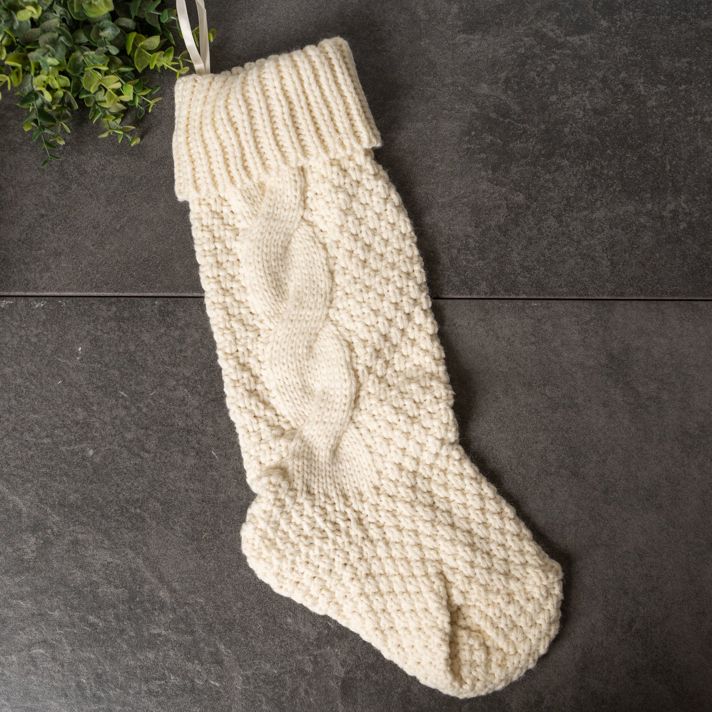 Knit Stocking - Cream