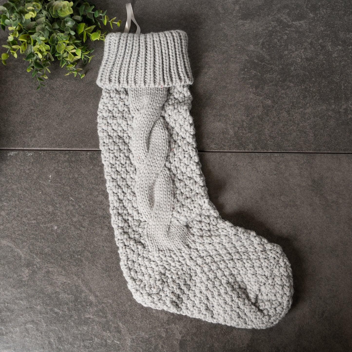 Knit Stocking - Grey