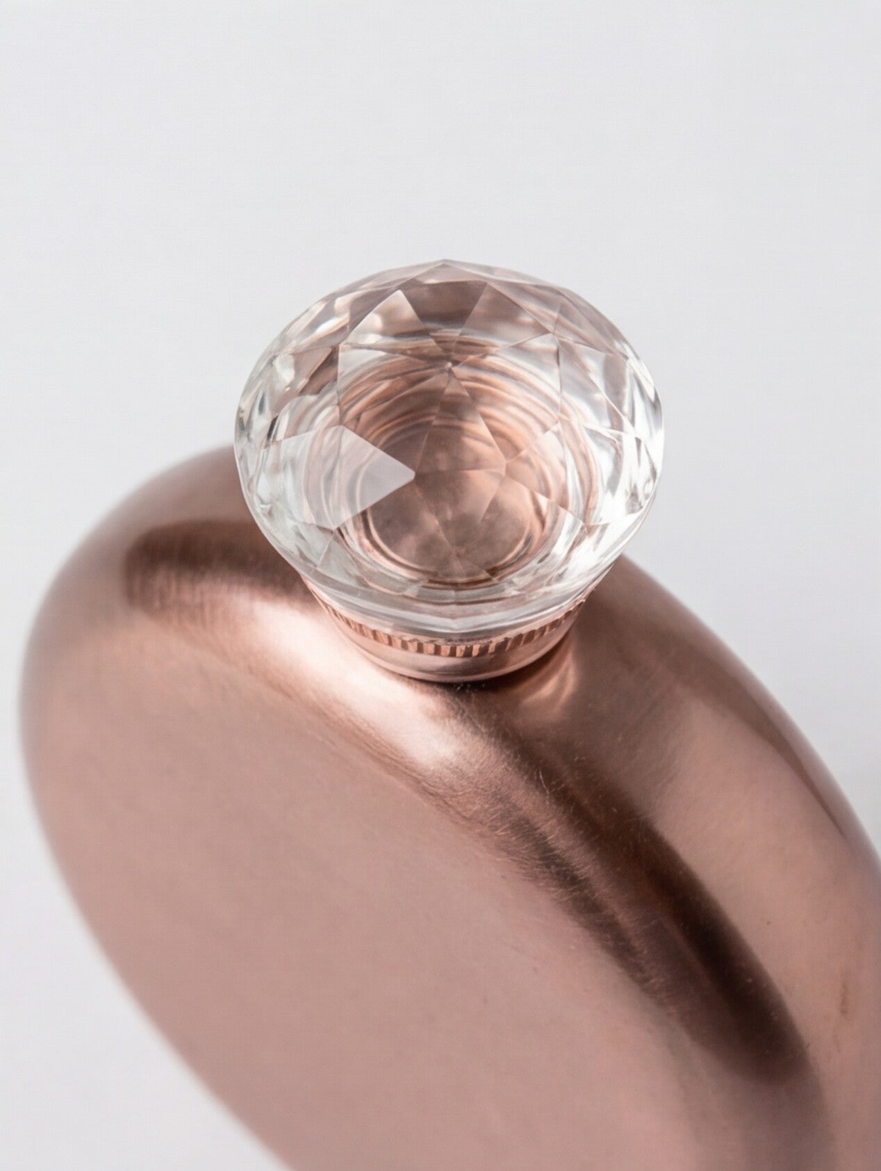 Rose Gold Round Glam Flask