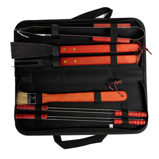 BBQ Case Red Wood with Bag