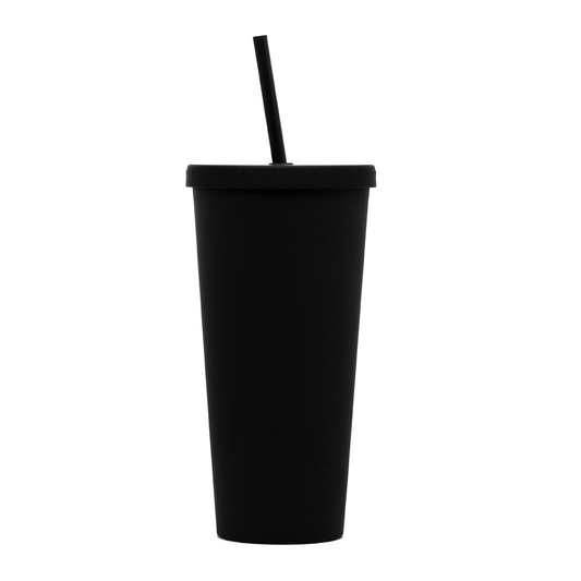 24oz Acrylic Matte Black Tumbler