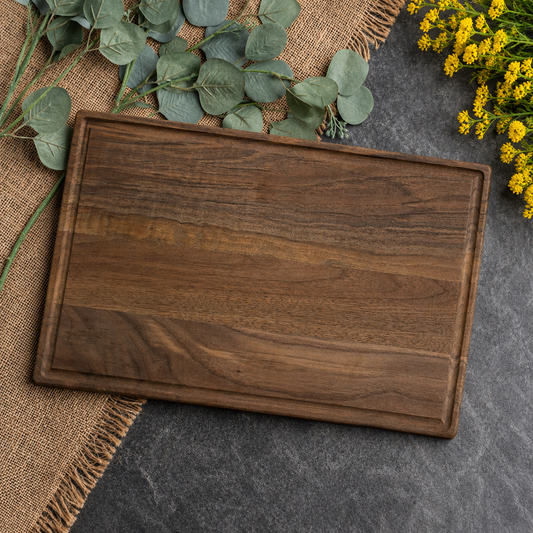 Rectangular Cutting Boards – Walnut, Maple, & Red Oak (With Juice Groove)