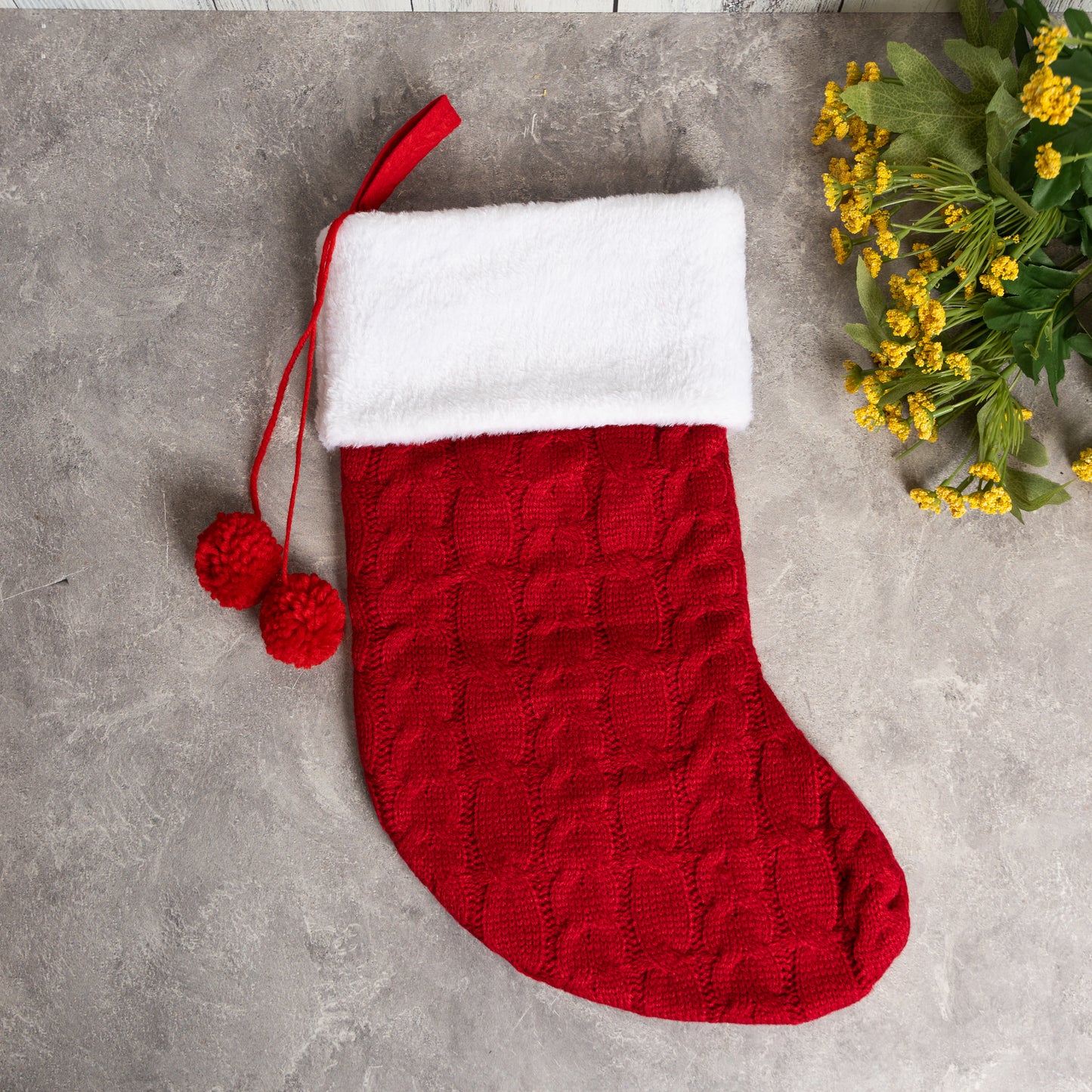 Cuff Stocking - Red