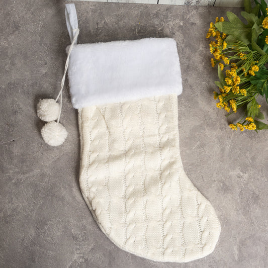 Cuff Stocking - Cream