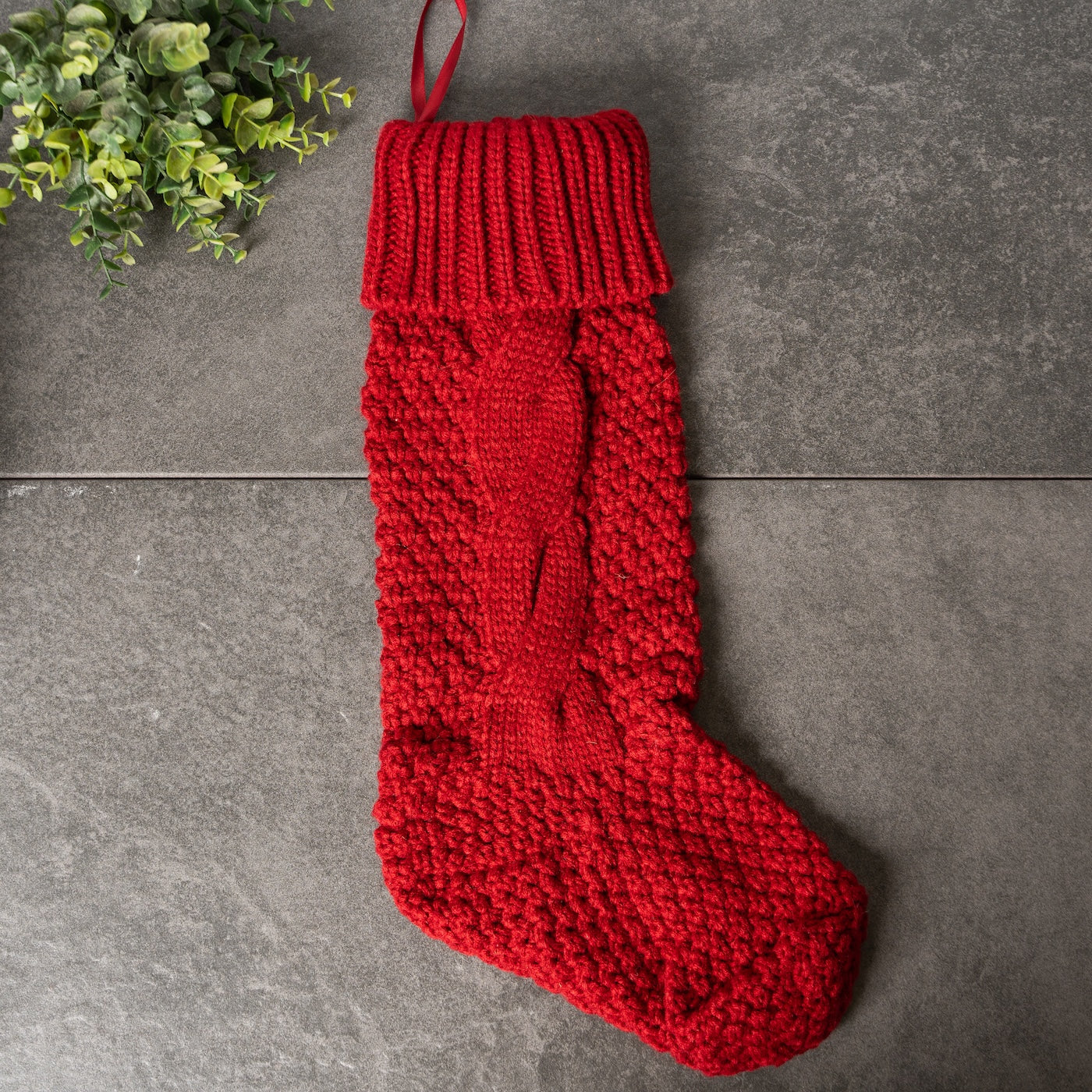 Knit Stocking - Red