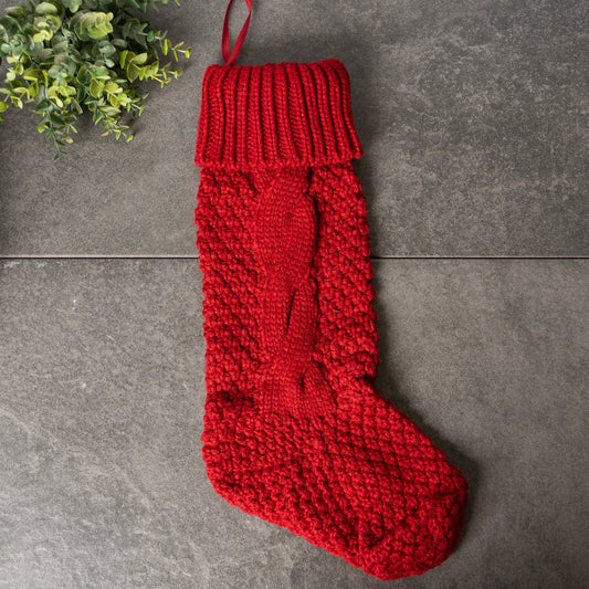 Knit Stocking - Red