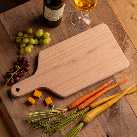17"x8" Paddle Red Oak Cutting Board
