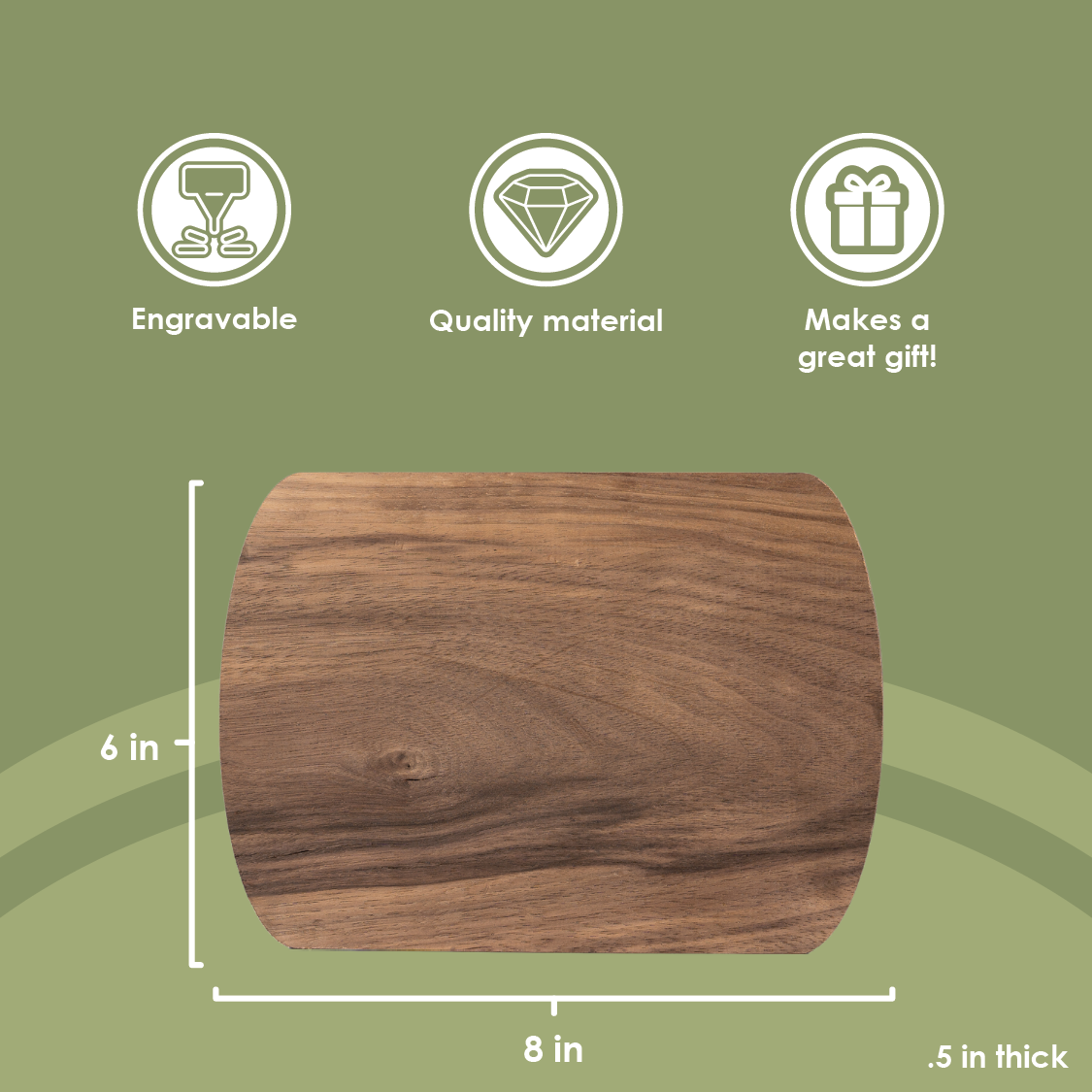 Wholesale Oval Cutting Boards – Walnut, Maple, & Red Oak — image 3